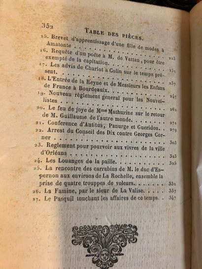 [BIBLIOTHEQUE ELZÉVIRIENNE - SATIRE, COURTISANES,...
