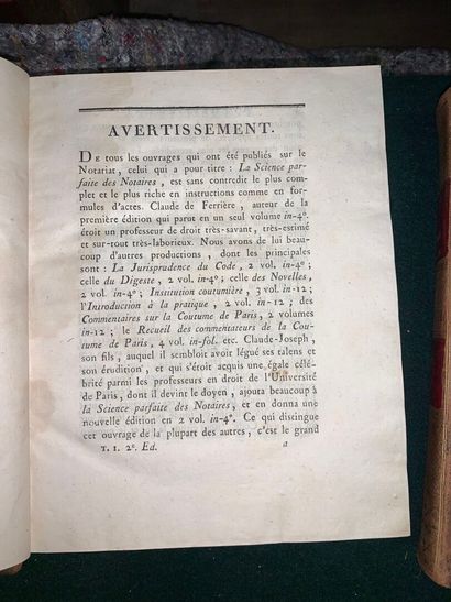 FERRIERE Claude de, Le Nouveau parfait notaire,...