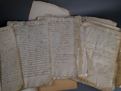 Importante pochette d'environ 35 documents...