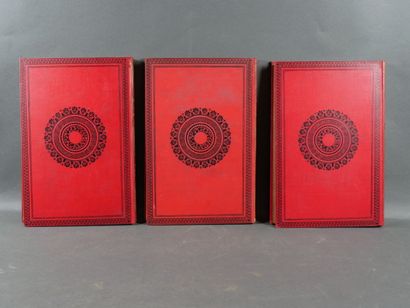 Jules Verne, Lot de 3 cartonnages au Steamer...
