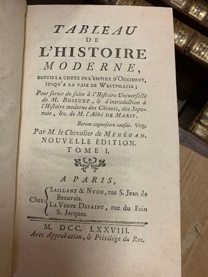 MEHEGAN, Tableau de l'Histoire moderne, 1788....