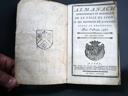 [Papier dominoté, Lyon] Almanach astronomique...