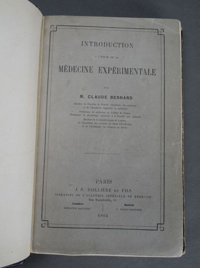 [Médecine] Claude Bernard, Introduction à...