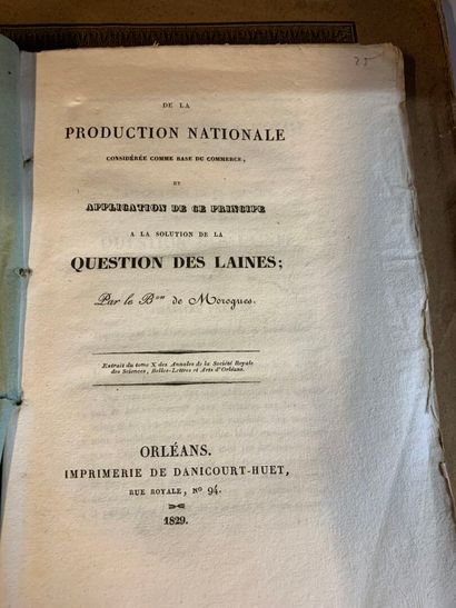 [LAINE ET COTON AU DÉBUT DU XIXe]
LE BLANC,...