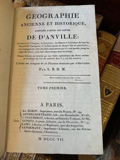 [GEOGRAPHIE XVIIIe et début XIXe]
MALTE-BRUN,...