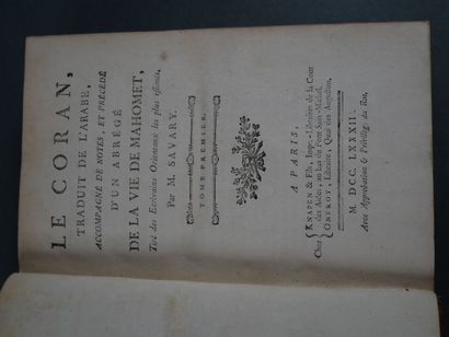 Savary, Le Coran.
Paris, Knapen & Onfroy,...
