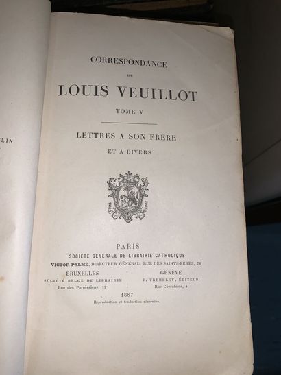 [Louis VEUILLOT] 17 volumes brochés in-8...