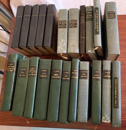 22 volumes reliés en demi-toile XXe : OEuvres...