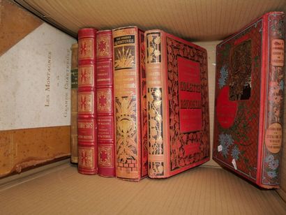 7 volumes dont Jules Verne (demi-chagrin),...