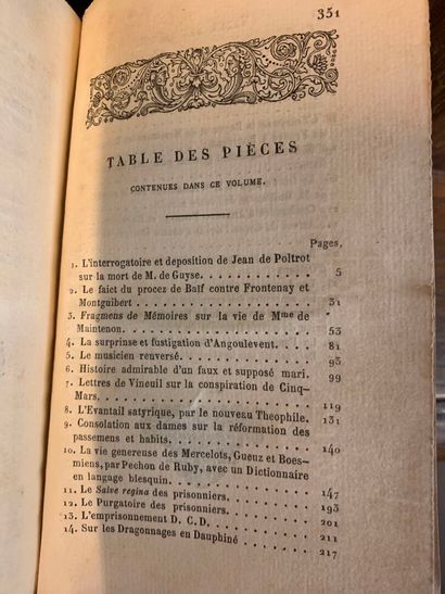 [BIBLIOTHEQUE ELZÉVIRIENNE - SATIRE, COURTISANES,...