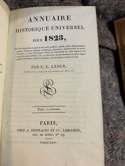 LESUR, Annuaires historiques universels pour...