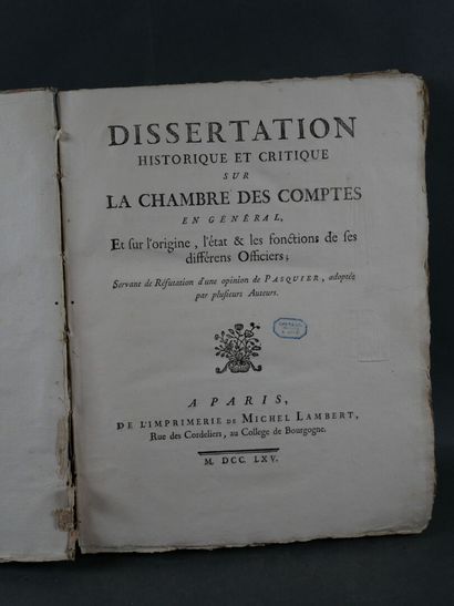 Dissertation historique et critique sur la...
