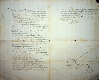 Louis XIII, roi de France.
Lettre signée...