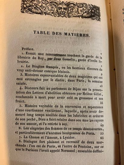 [BIBLIOTHEQUE ELZÉVIRIENNE - SATIRE, COURTISANES,...