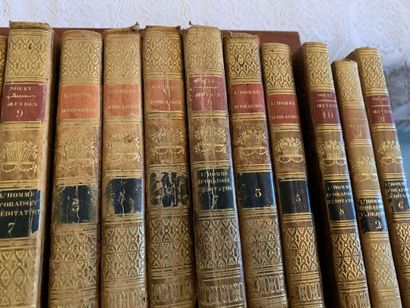 NOUET Père Jacques, 18 volumes in-12 en toile,...