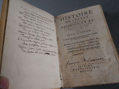 Jean Sleidan, Histoire de l'Estat de la religion...