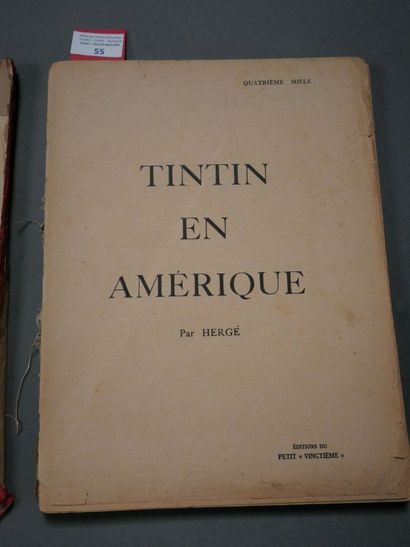 Tintin en Amérique, édition du petit vingtième,...