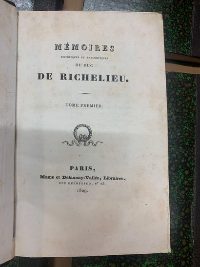 RICHELIEU Duc de
Mémoires historiques et...