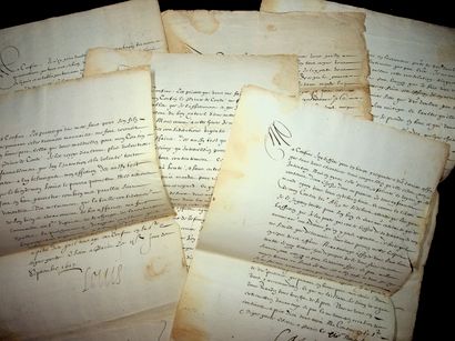 Louis XIII, roi de France.
Lot de 6 lettres...