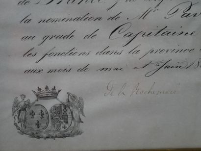 [Duchesse de Berry] Brevet de Capitaine de...