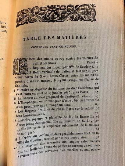 [BIBLIOTHEQUE ELZÉVIRIENNE - SATIRE, COURTISANES,...
