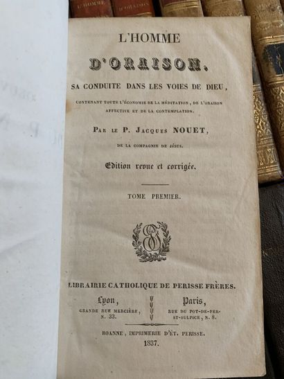 NOUET Père Jacques, 18 volumes in-12 en toile,...