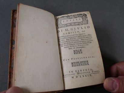 [Humanisme] Giulio Camillo, L'opere di M....