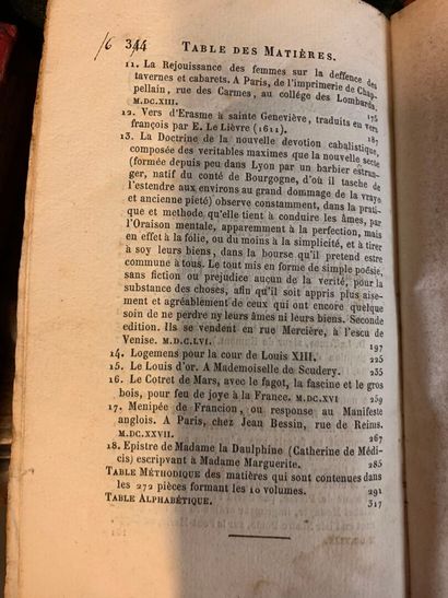 [BIBLIOTHEQUE ELZÉVIRIENNE - SATIRE, COURTISANES,...