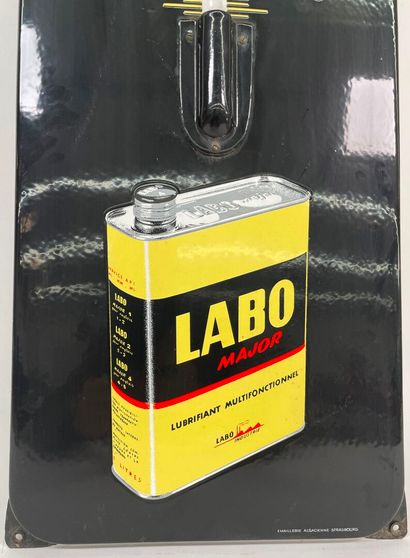 Baromètre LABO.
Plaque émaillée rectangulaire...