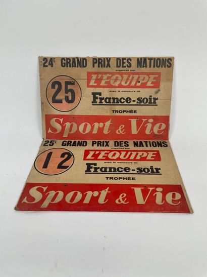 Deux plaques de voiture suiveuse contrecollées...