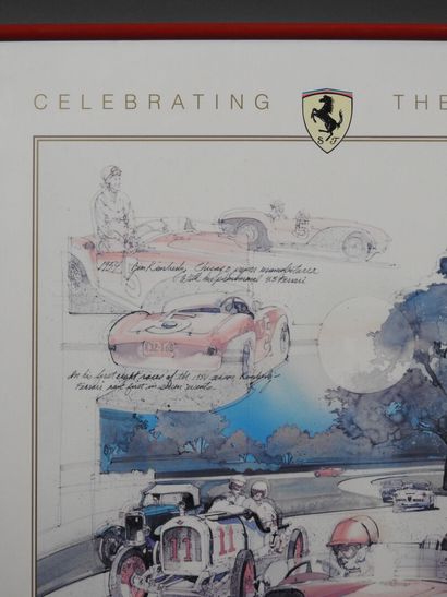 Poster CELEBRATING THE FERRARI - MEADOW.BROOK...