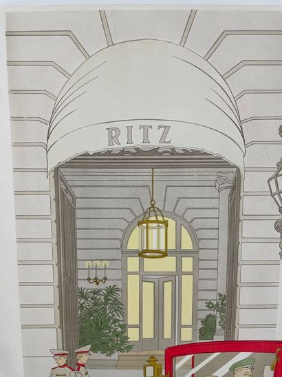 Denis Paul NOYER (né en 1940).
Face au Ritz.
Lithographie...