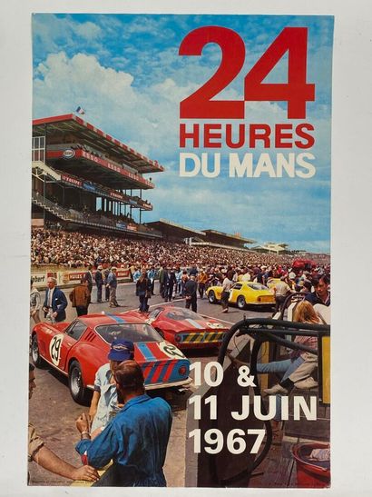 Affiche des 24H du Mans 1967.
Imp. Oberthur...