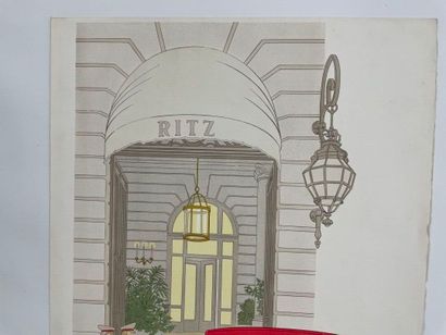 Denis Paul NOYER (né en 1940).
Face au Ritz.
Lithographie...