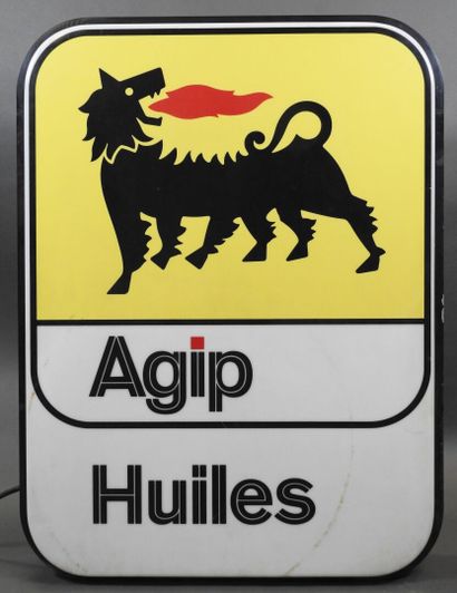 Enseigne publicitaire lumineuse rectangulaire...