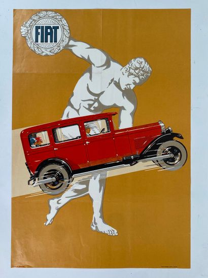 Lot de quatre affiches sur le thème de l'automobile...