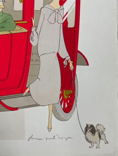 Denis Paul NOYER (né en 1940).
Face au Ritz.
Lithographie...