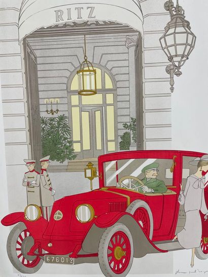 Denis Paul NOYER (né en 1940).
Face au Ritz.
Lithographie...