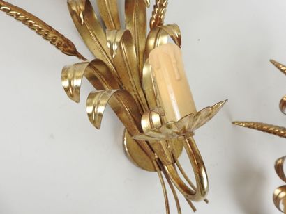 Paire d'appliques à un bras de lumière en...