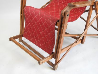 CLAIRITEX, XXe.
Chaise longue de paquebot...