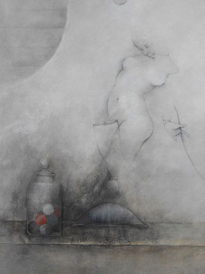 École XXe.
Etude de corps.
Crayon et pastel...