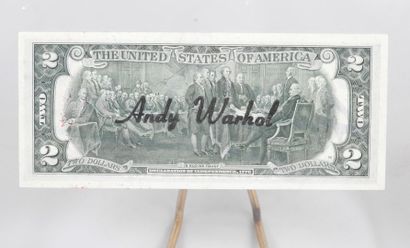 Andy WARHOL (1928-1987).
Billet de 2 dollars...