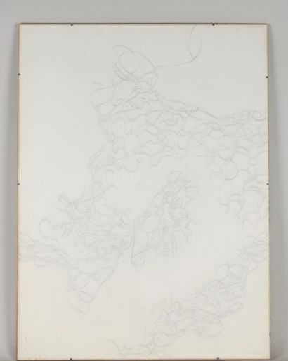 Jackie QUINQUE (XXe).
Composition abstraite....