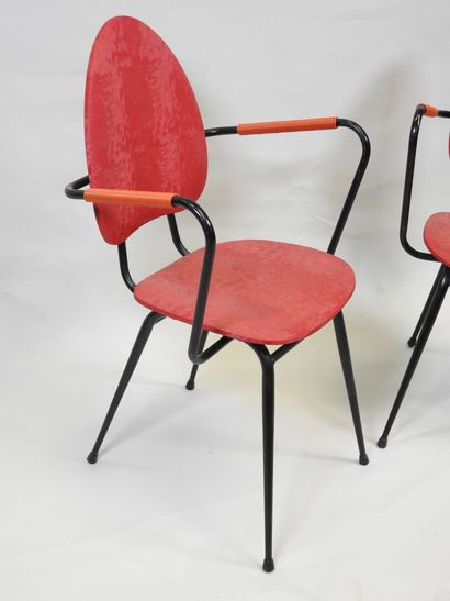 Jacques HITIER (1917-1999).
Paire de chaises...