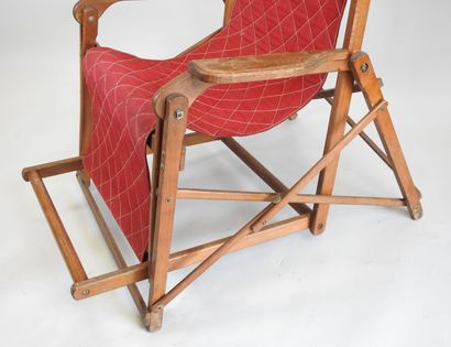 CLAIRITEX, XXe.
Chaise longue de paquebot...