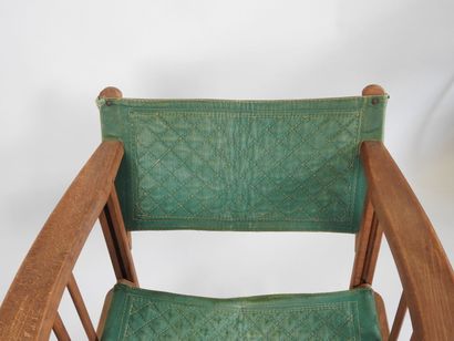 CLAIRITEX, XXe.
Trois chaises pliantes en...