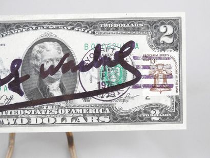 Andy WARHOL (1928-1987).
Billet de 2 dollars...