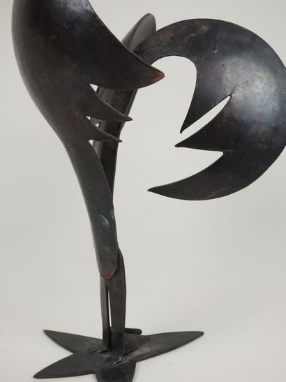 Coq chantant.
Sculpture en fer forgé.
Travail...