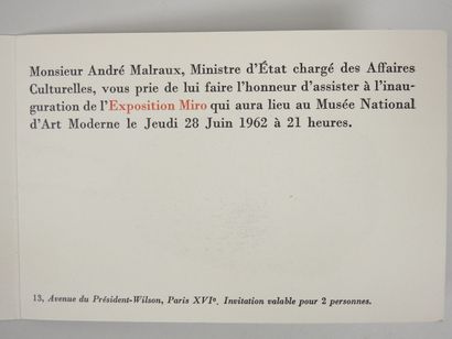 Lot comprenant trois cartons d'invitation...