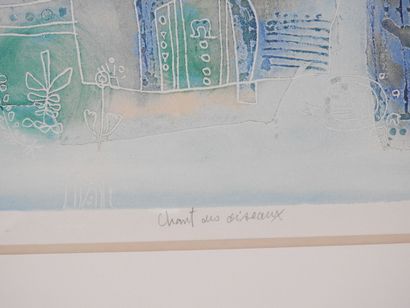 Shoichi HASEGAWA (né en 1929)
Chant aux oiseaux.
Lithographie...